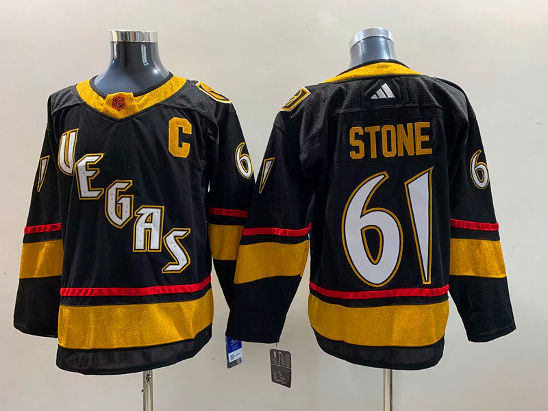 Men's Vegas Golden Knights Mark Stone #61 Black Breakaway Jersey